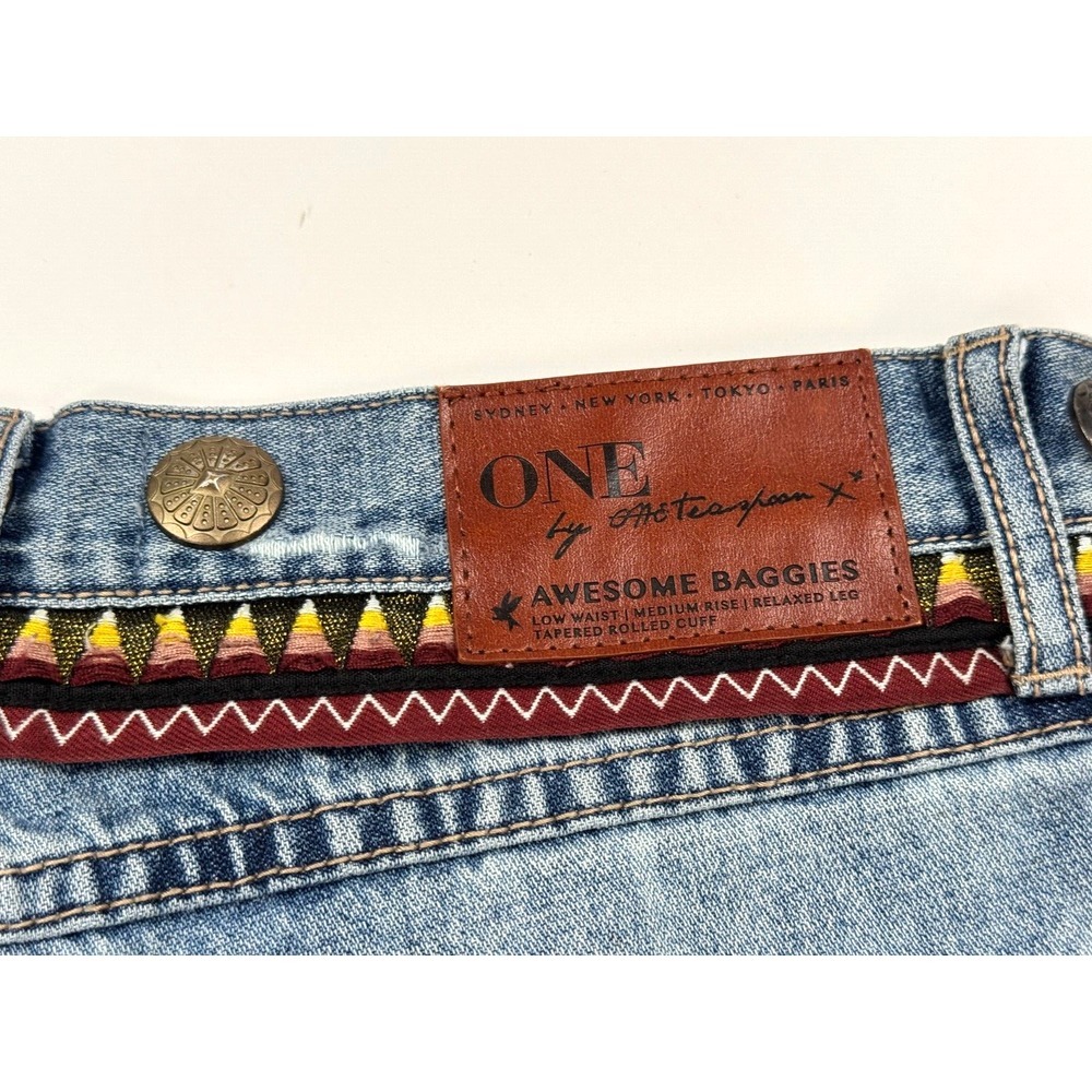 Oneteaspoon Awesome Baggies Jeans‎ Women 26 Flaw* Embellished Distressed Cotton - Picture 14 of 16